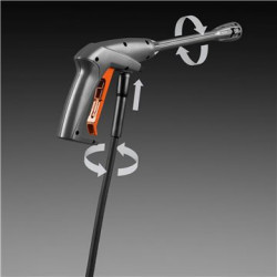 Double Swivels and Quick Connect
The spray lance features double swivel functions and quick connections for hose, nozzles and accessories – all to maximise your efficiency and comfort.