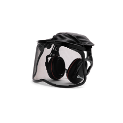 Hearing protection with mesh visor & cover
