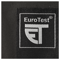 Этикетка EuroTest указывает, что случайно выбранные образцы регулярно проверяются аккредитованным органом.