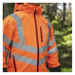 Meets the highest high visibility standards. The jacket complies with EN ISO 20471 Class 3.