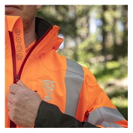Durable polyester fabric with mechanical tensile properties and laminated inside.Together with glued seams, it becomes a water-repellent but breathable fabric.